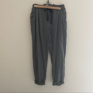 Aritzia Wilfred 100% silk grey pants 6
